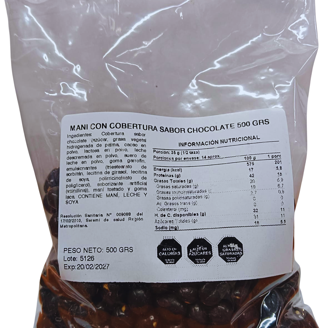 MANÍ CHOCOLATE BOLSA 500 GR - CATEDRAL 1