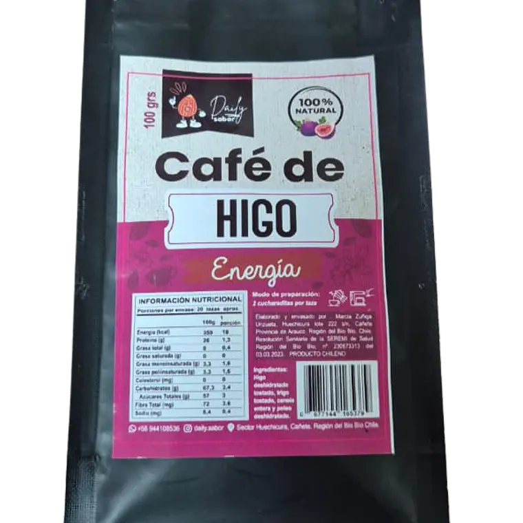 CAFE NATURAL SABOR HIGO 100G ARTESANAL- TRAIGUEN 1
