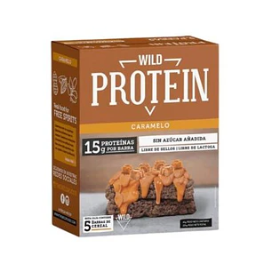 WILD PROTEIN CARAMELO BARRA CAJA 5 UNIDADES - TRAIGUEN