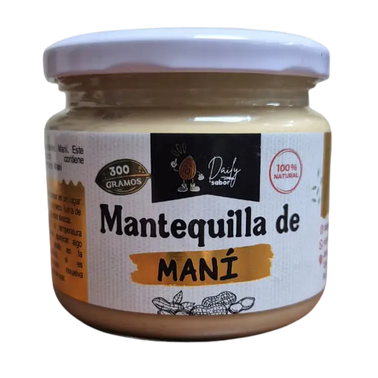 MANTEQUILLA DE MANI NATURAL 300GR ARTESANAL- TRAIGUEN 1