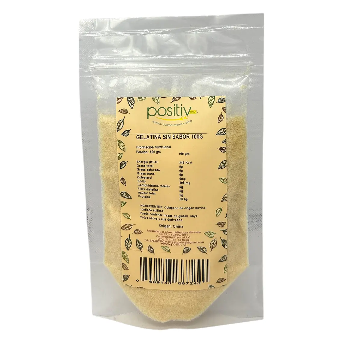 GELATINA SIN SABOR 100GR POSITIV - CATEDRAL 1