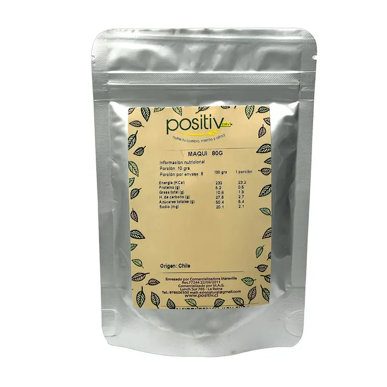 MAQUI DESHIDRATADO EN POLVO 80GR POSITIV - CATEDRAL 1