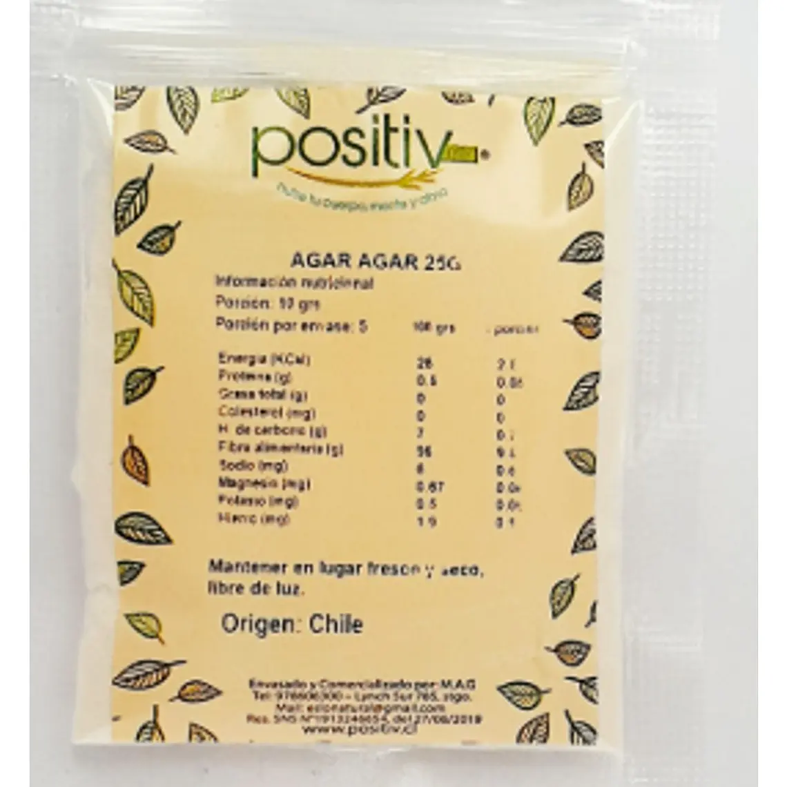 AGAR - AGAR 25GR POSITIV - CATEDRAL 1