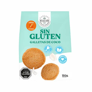 GALLETAS ECOVIDA COCO SIN GLUTEN 150G - CATEDRAL