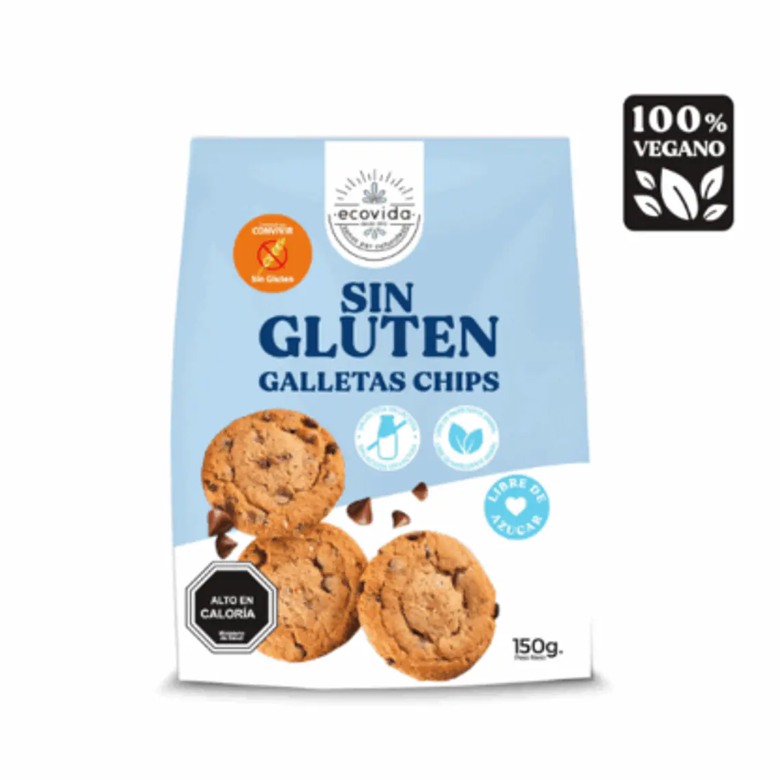 GALLETAS ECOVIDA CHIPS SIN GLUTEN 150G - CATEDRAL 1