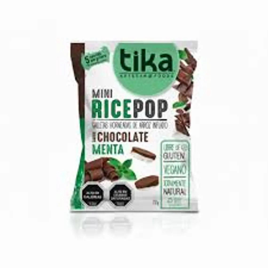 GALLETAS TIKA MINI RICEPOP CHOCOLATE MENTA 22 G - CATEDRAL 1