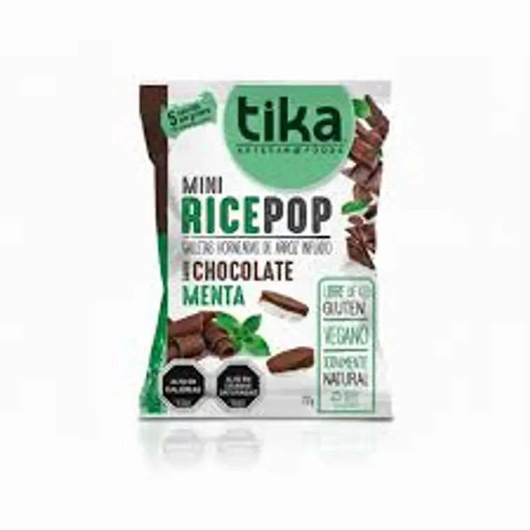 GALLETAS TIKA MINI RICEPOP CHOCOLATE MENTA 22 G - CATEDRAL 1