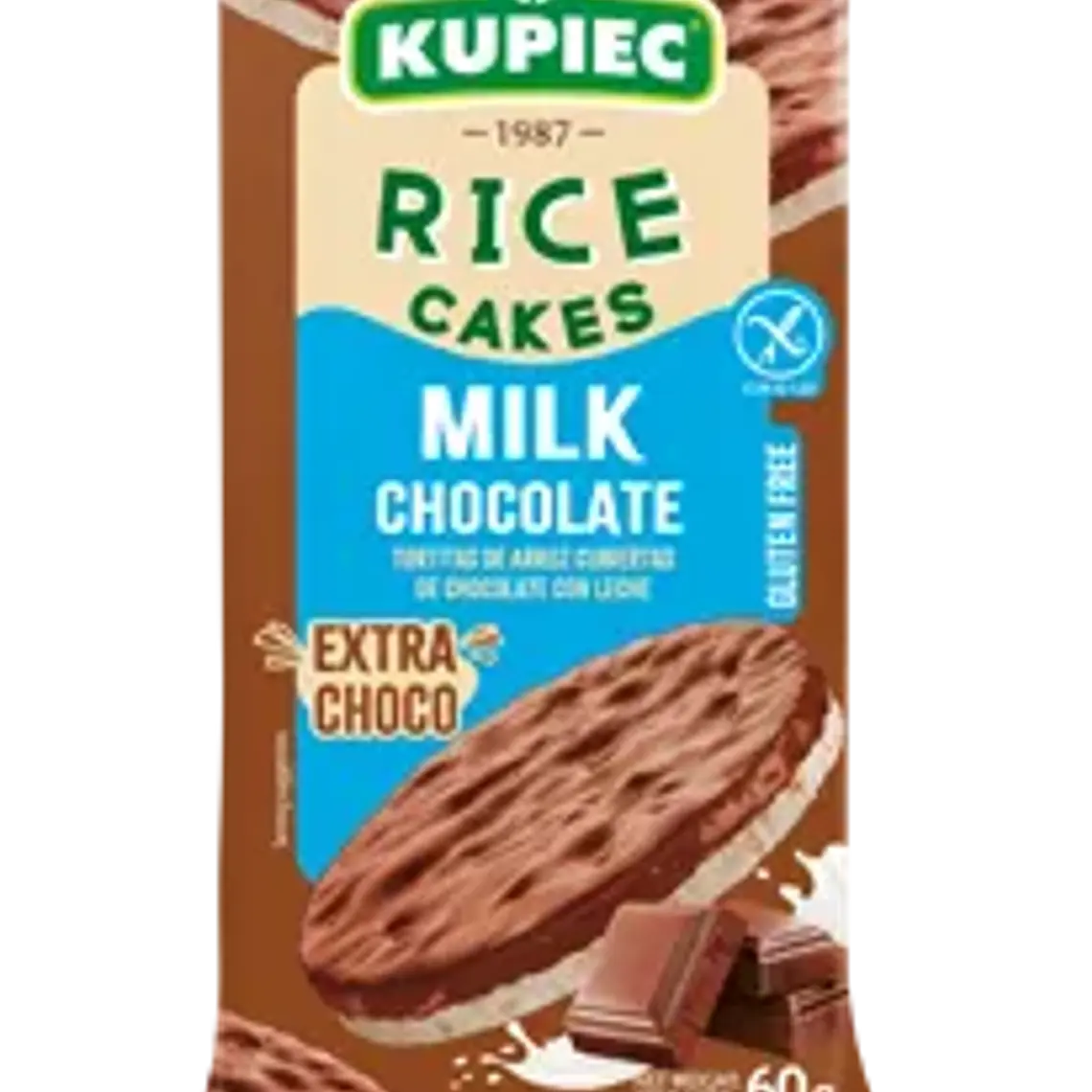 GALLETAS DE ARROZ MILK CHOCOLATE SIN GLUTEN KUPIEC 60G - CATEDRAL 1