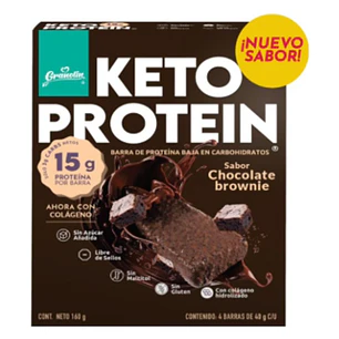 BARRA KETO PROTEIN CHOCOLATE BROWNIE X4 UNID - CATEDRAL