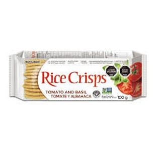GALLETAS RICECRISP TOMATE ALBAHACA SIN GLUTEN 100 G - CATEDRAL