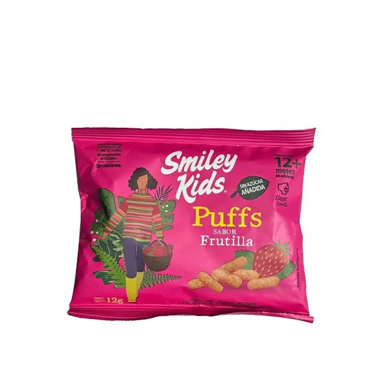 SMILEY KIDS SNACK PUFFS FRUTILLA 12GR - CATEDRAL 1