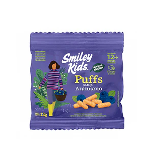 SMILEY KIDS SNACK PUFFS ARANDANO 12GR - CATEDRAL