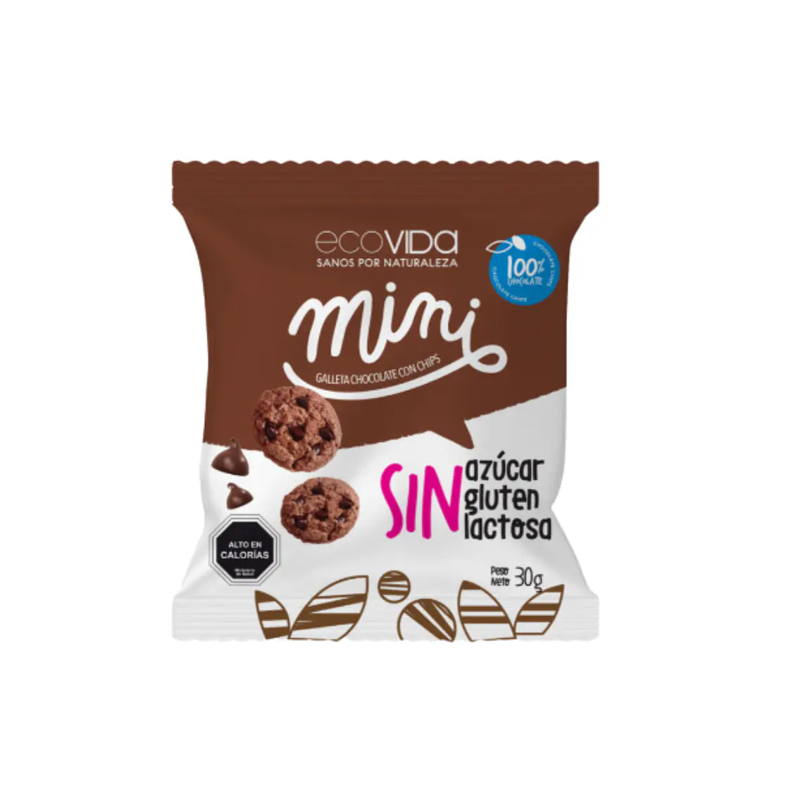 GALLETA ECOVIDA MINI CHOC SIN GLUTEN 30GR - CATEDRAL 1