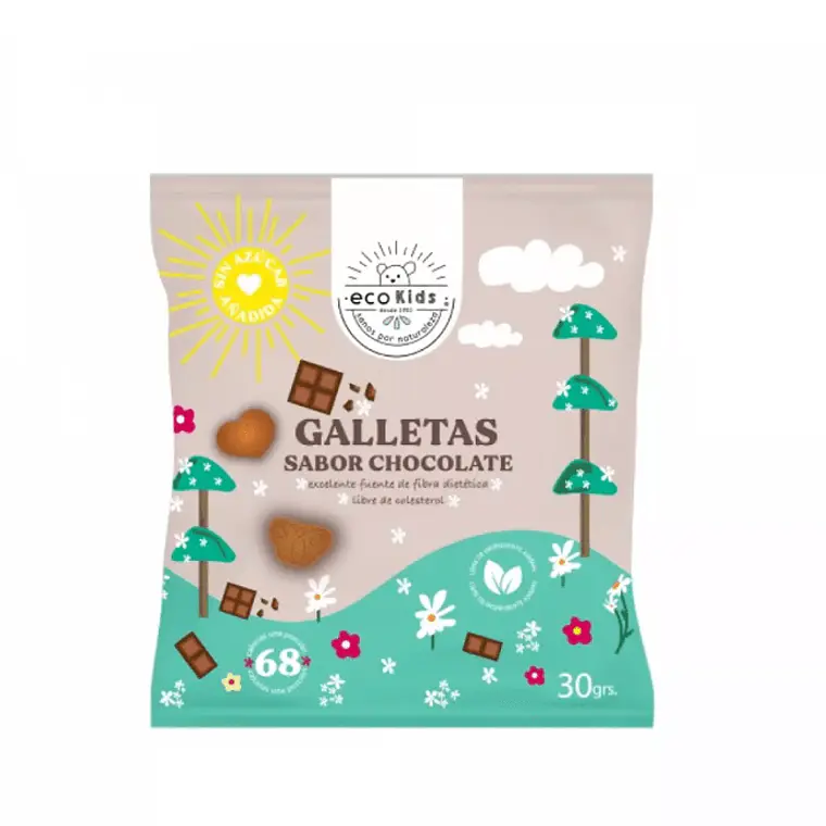 GALLETA ECOVIDA CHOCOLATE SIN SELLOS 30GR - CATEDRAL 1