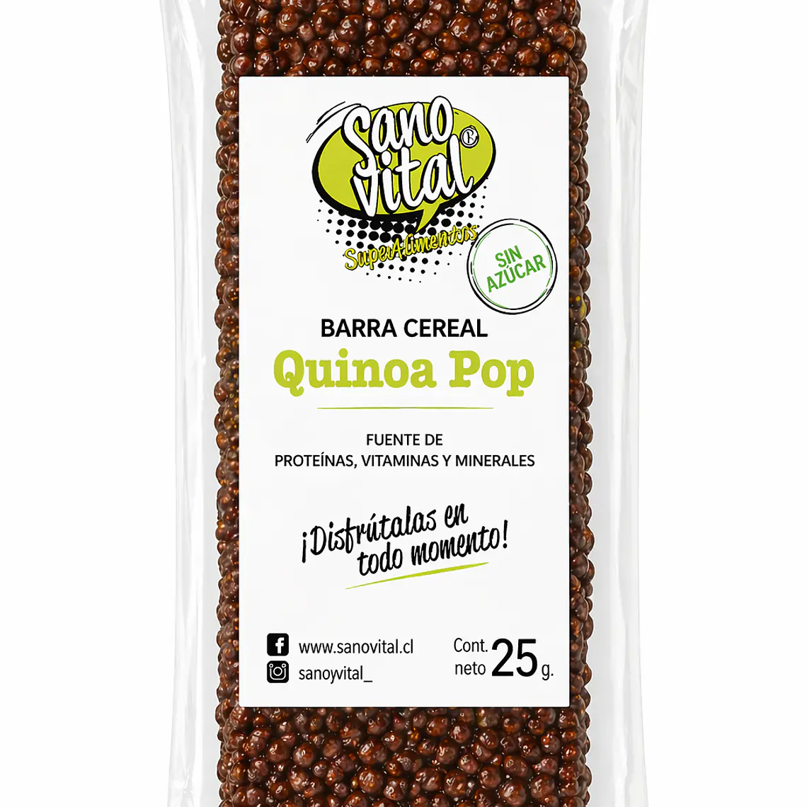BARRA QUINOA VEGANA 25G SANO Y VITAL - CATEDRAL 1