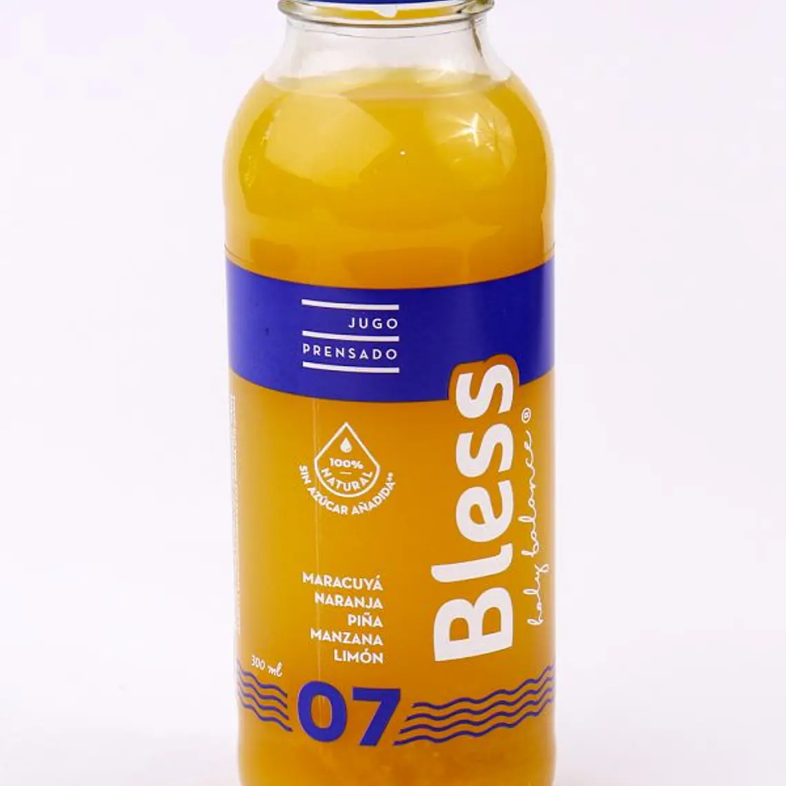 JUGO PRENSADO BLESS 07 MARACUYÁ NARANJA PIÑA MANZANA 300ML - CATEDRAL 1
