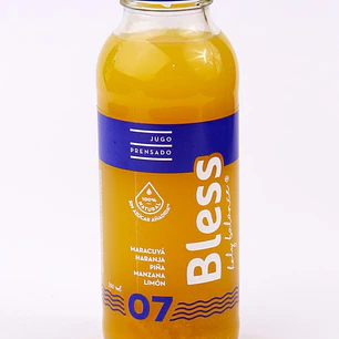 JUGO PRENSADO BLESS 07 MARACUYÁ NARANJA PIÑA MANZANA 300ML - CATEDRAL