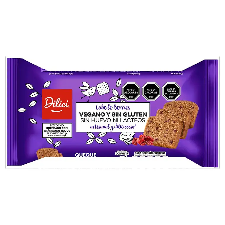QUEQUE DILICI BERRIESVEGANO SIN GLUTEN 300 G - CATEDRAL 1