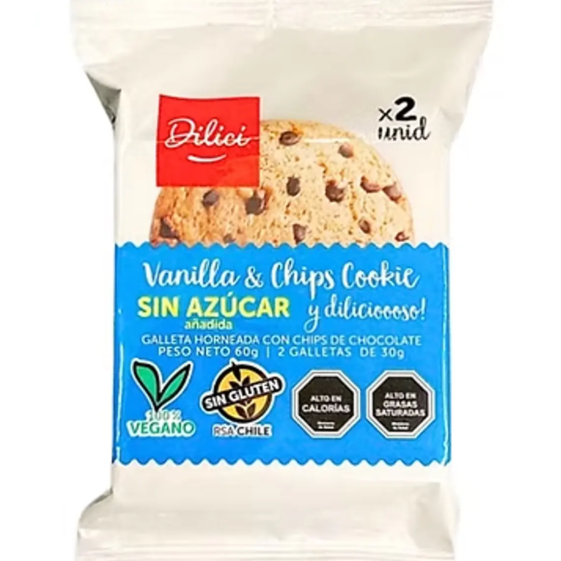 GALLETA DE VAINILLA & CHIPS DILICI 2 UN 60 GRS - CATEDRAL 1