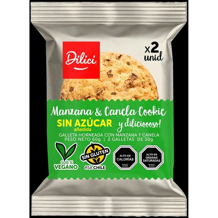 GALLETA DE MANZANA & CANELA DILICI 2 UN 60 GRS - CATEDRAL 1