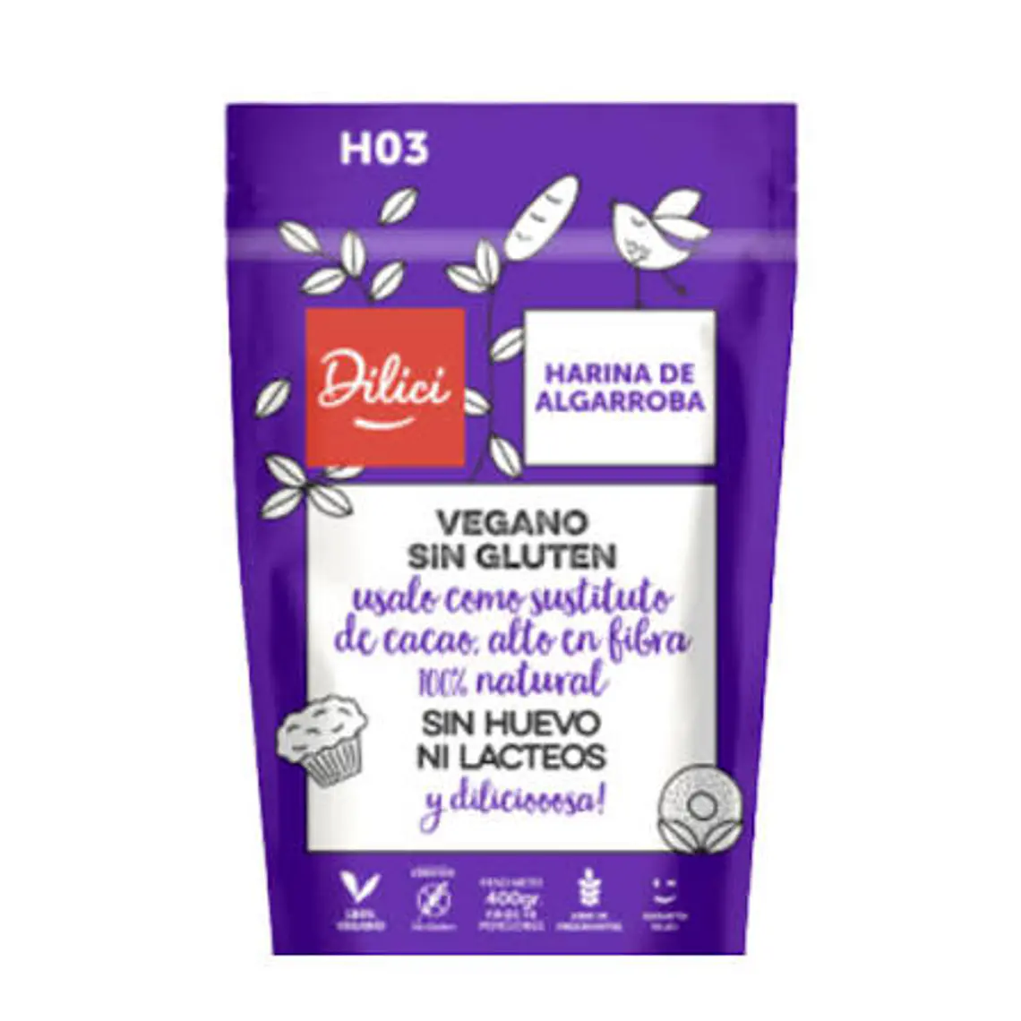 HARINA DE ALGARROBA DILICI 400 GRS - CATEDRAL 1