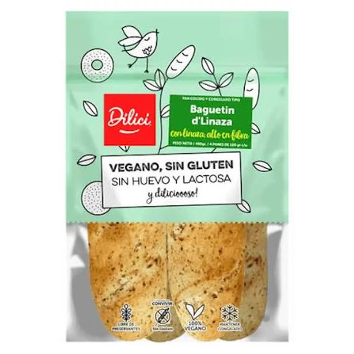 PAN BAGUETIN D'LINAZA DILICI (4 UNI) 400GR - CATEDRAL 1