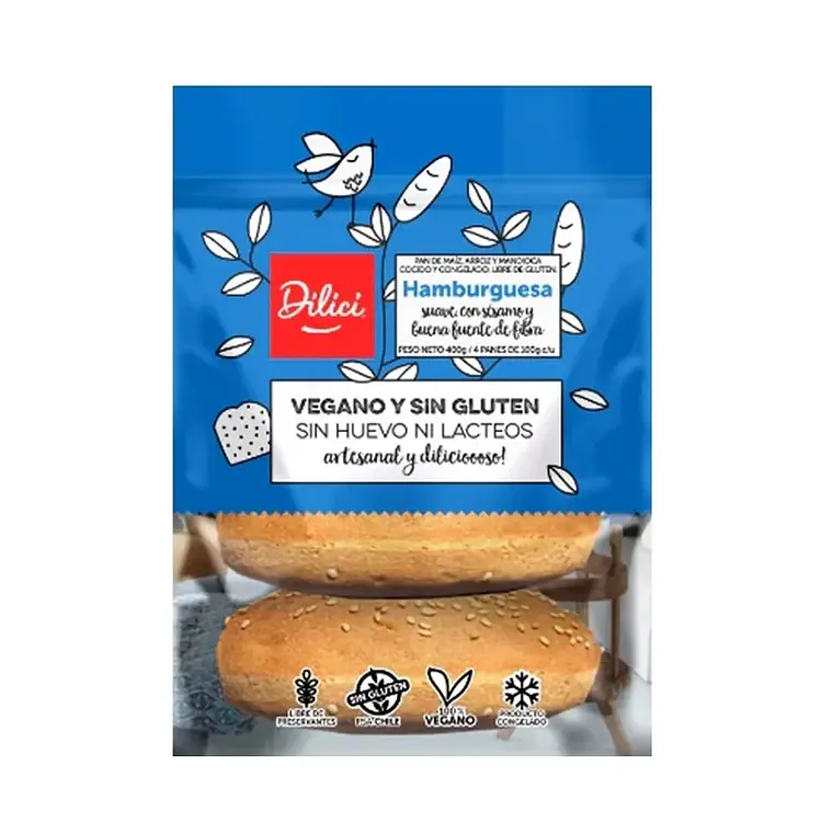PAN HAMBURGUESA NOIR DILICI (4 UNI) 400GR - CATEDRAL 1