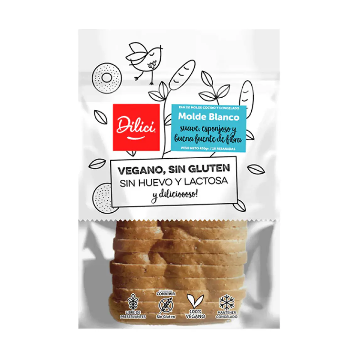 PAN MOLDE BLANCO DILICI 430GR - CATEDRAL 1