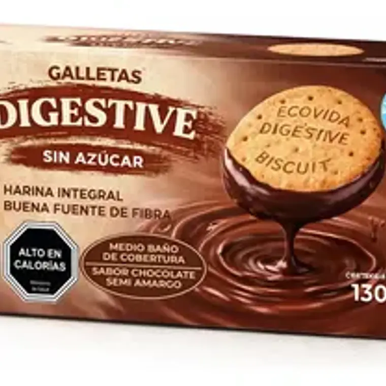 GALLETA ECOVIDA DIGESTIVE CON COBERTURA DE CHOCOLATE 130GRS - CATEDRAL 1