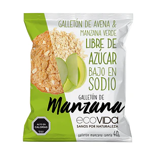 GALLETÓN AVENA MANZANA S/AZÚCAR 40 GRS - CATEDRAL