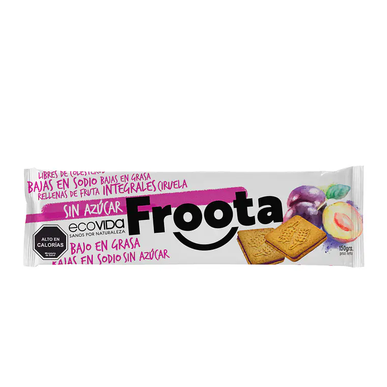 GALLETA FROOTA EMPAREDADO CIRUELA S/AZ 150 GR ECOVIDA - CATEDRAL 1