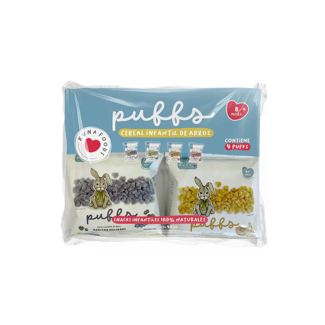 PACKS PUFFS 4 SABORES KUNA FOODS - CATEDRAL 1