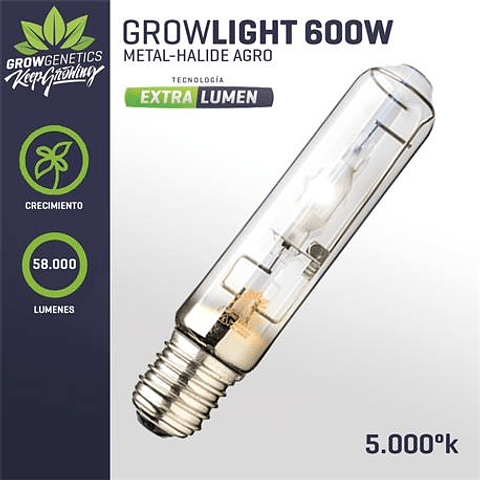 Ampolleta - Grow Genetics 600 W Haluro metal extra lumen Grow