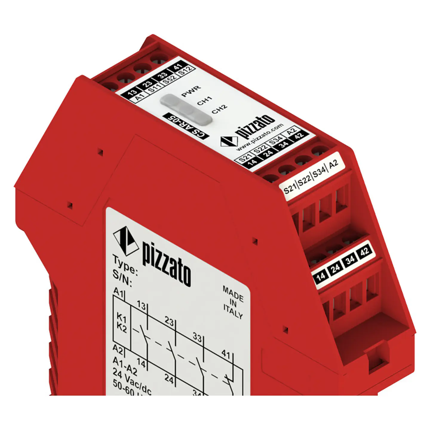Relé de seguridad Pizzato CS AR-05V024 24 V CA/CC 2