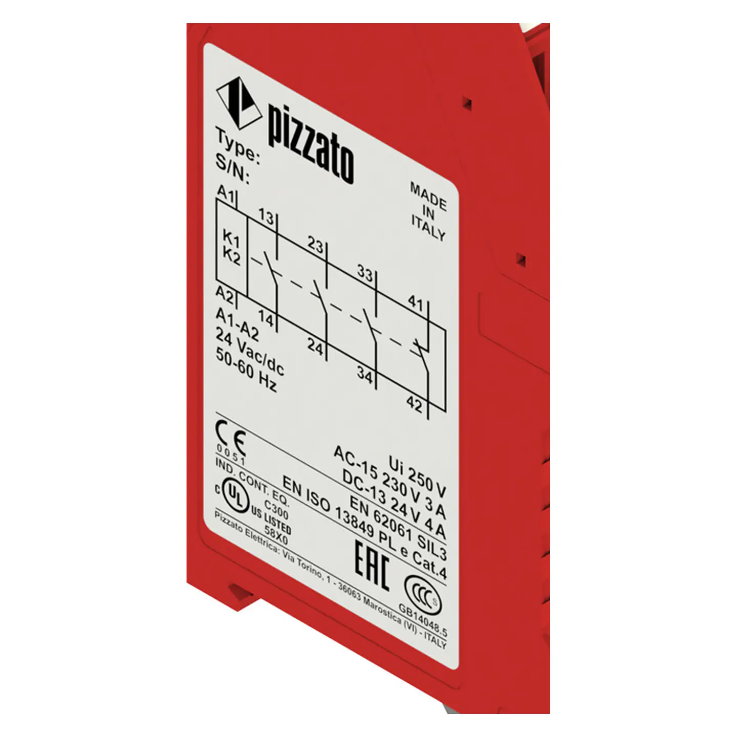 Relé de seguridad Pizzato CS AR-05V024 24 V CA/CC 3