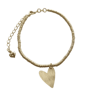 PULSERA ARGOLLA CORAZÓN GOLD