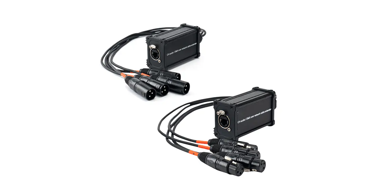 Pack Cable Caja Distribuidora RJ45 - XLR Macho + Hembra 4...