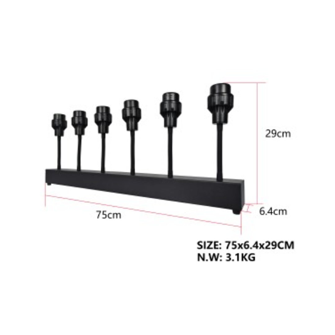 Barra Led Pin Spot 6x10W Zoom Kit 5 + Case 3