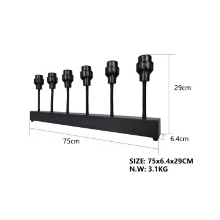 Barra Led Pin Spot 6x10W Zoom Kit 5 + Case 3