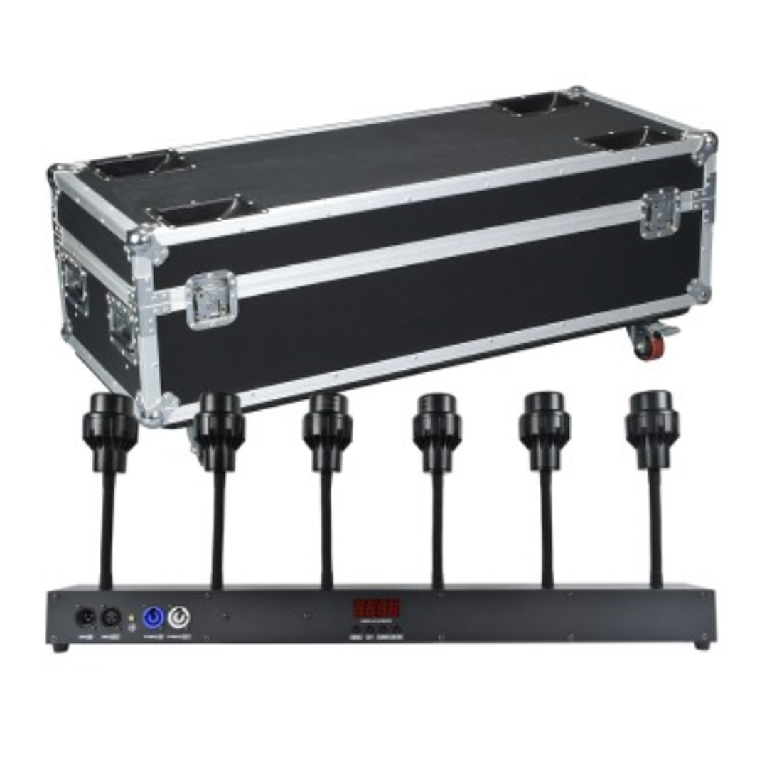 Barra Led Pin Spot 6x10W Zoom Kit 5 + Case 1