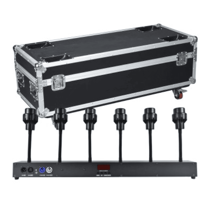 Barra Led Pin Spot 6x10W Zoom Kit 5 + Case 1