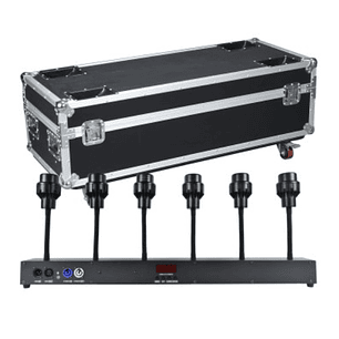 Barra Led Pin Spot 6x10W Zoom Kit 5 + Case