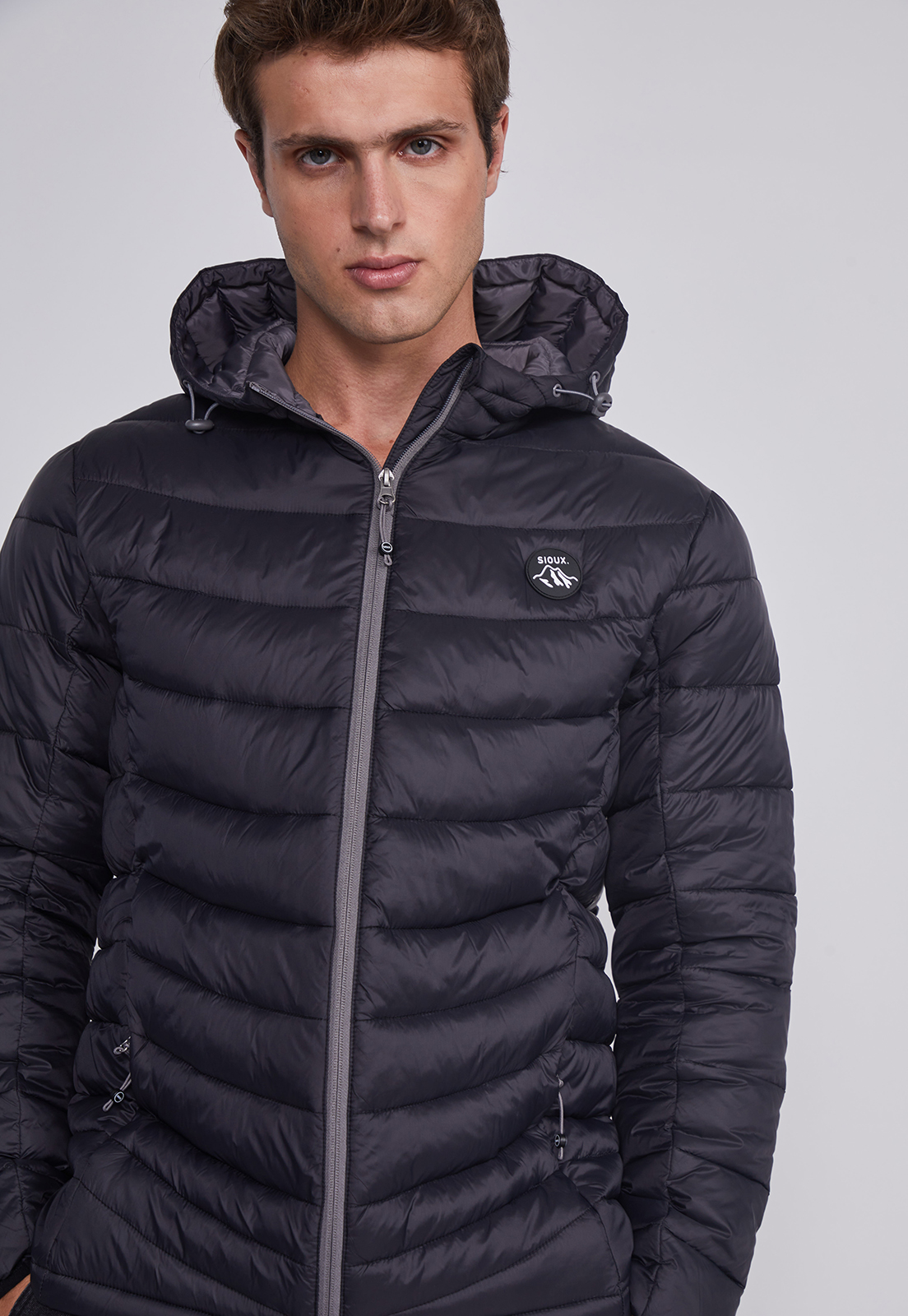 Parka Hombre Basica Regular Negro Sioux 3