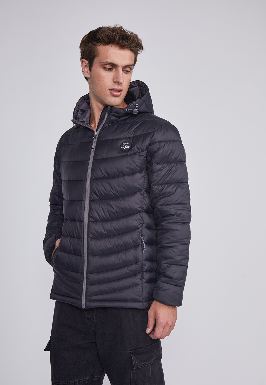 Parka Hombre Basica Regular Negro Sioux 1