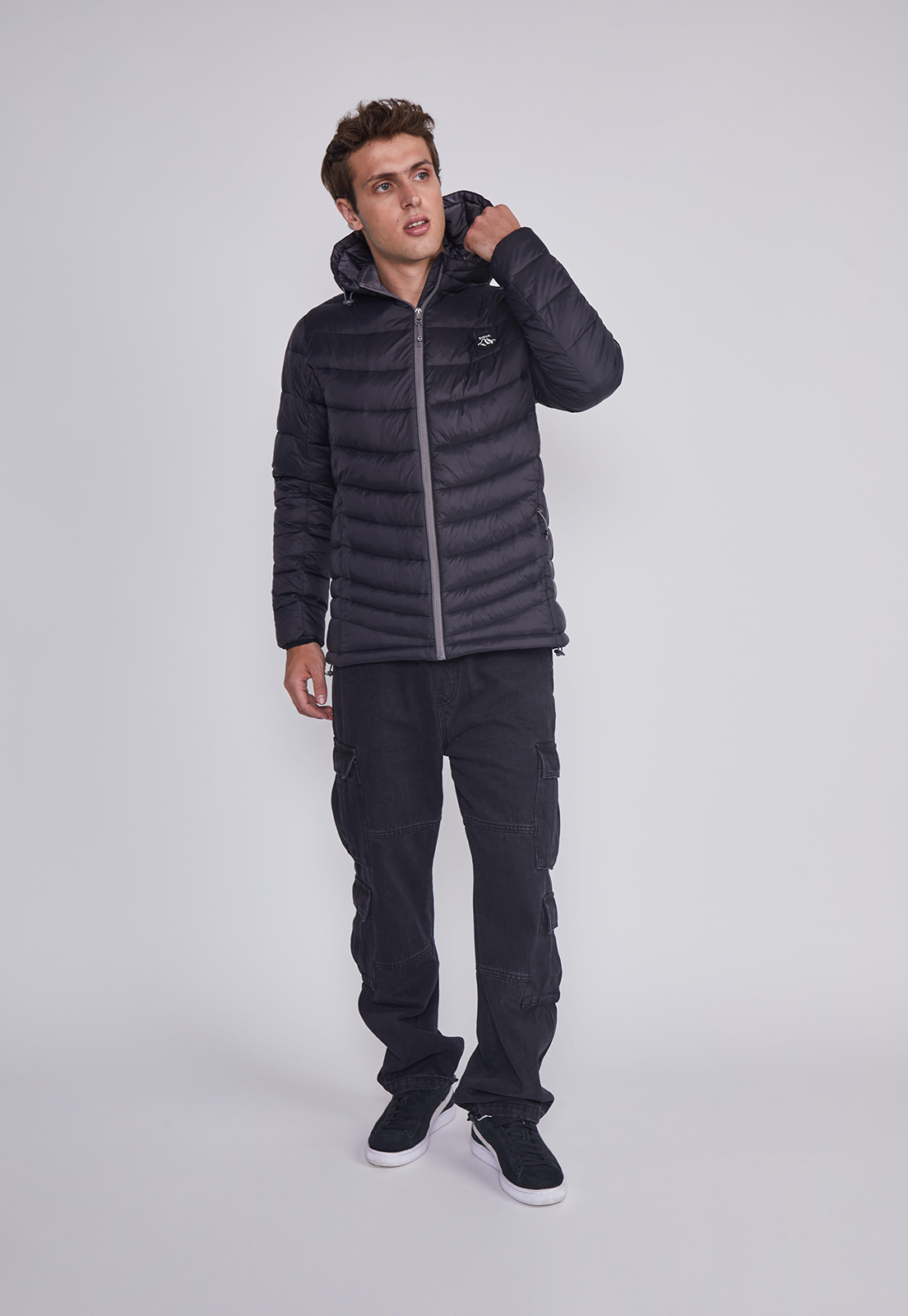 Parka Hombre Basica Regular Negro Sioux 5