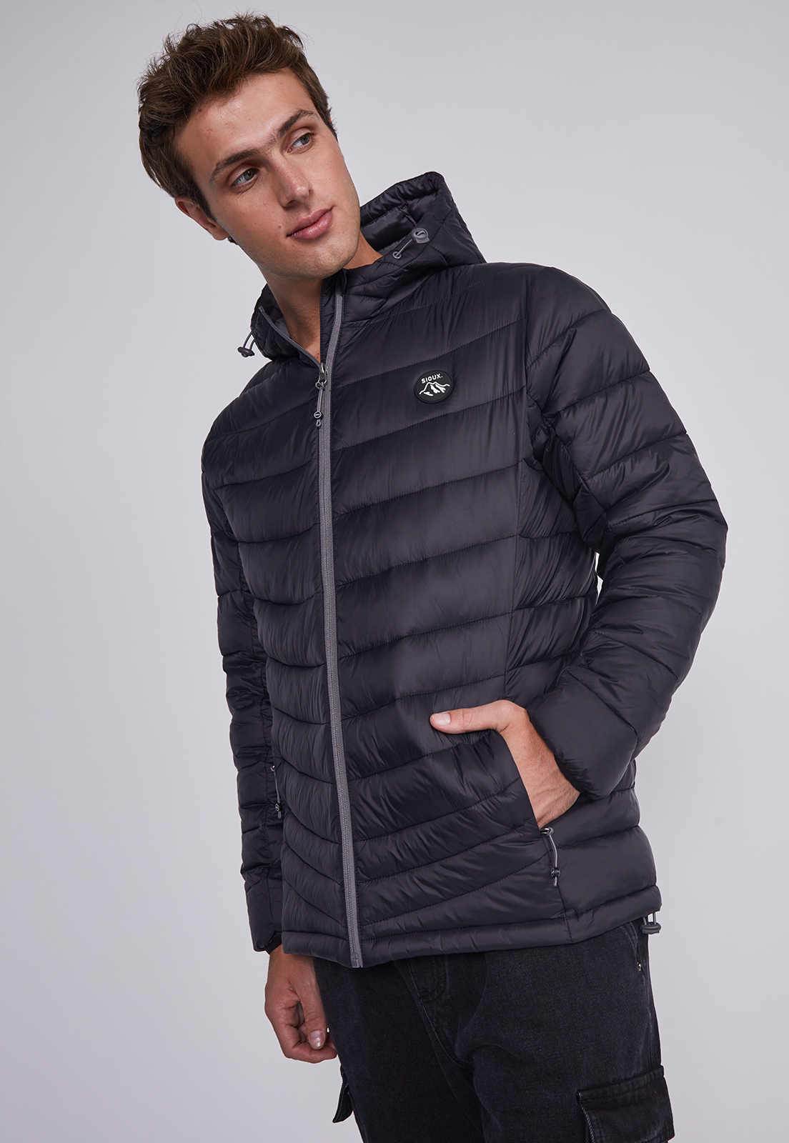 Parka Hombre Basica Regular Negro Sioux 2