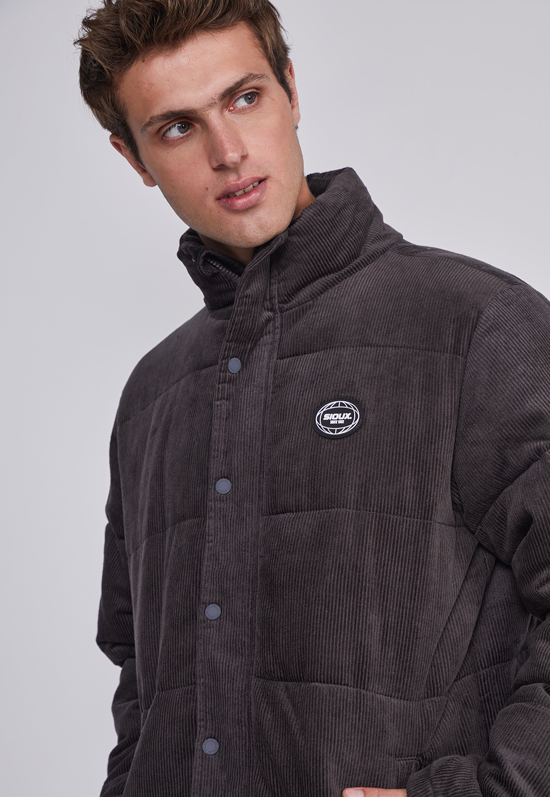 Chaqueta Hombre Cotele Gris Sioux 3