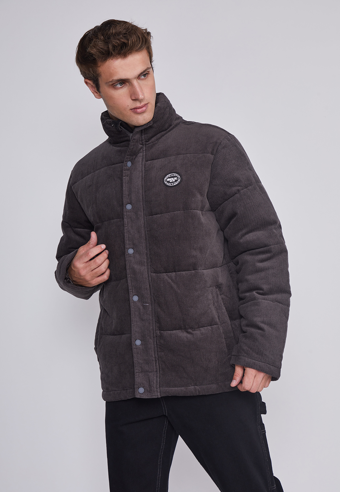 Chaqueta Hombre Cotele Gris Sioux 2