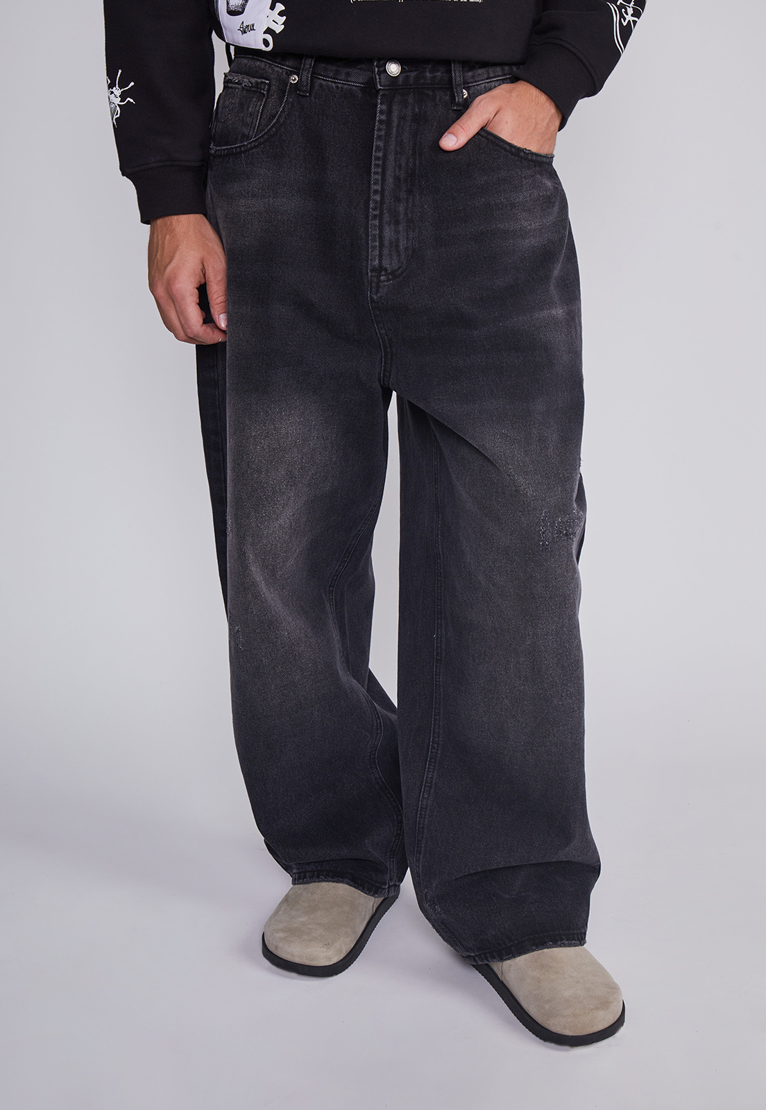 Jeans Hombre Super Baggy Negro Sioux 1