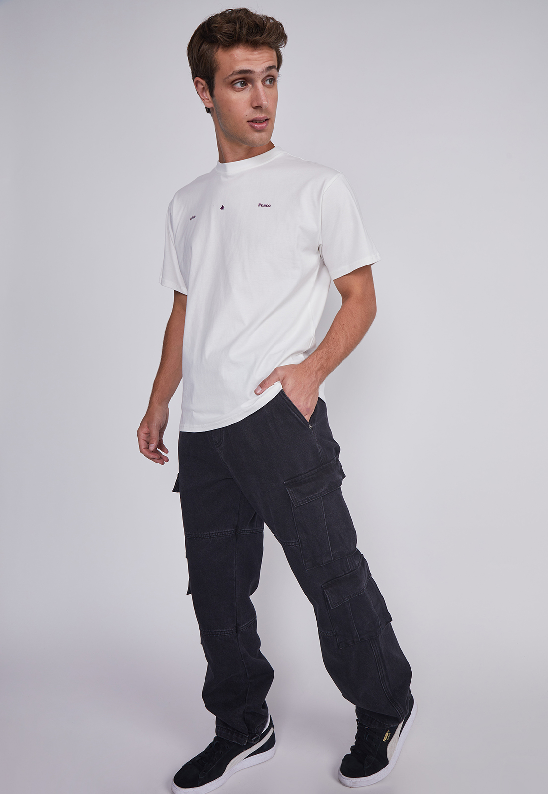 Jeans Hombre Multicargo Negro Sioux 2